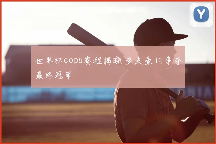 世界杯copa赛程揭晓 多支豪门争夺最终冠军